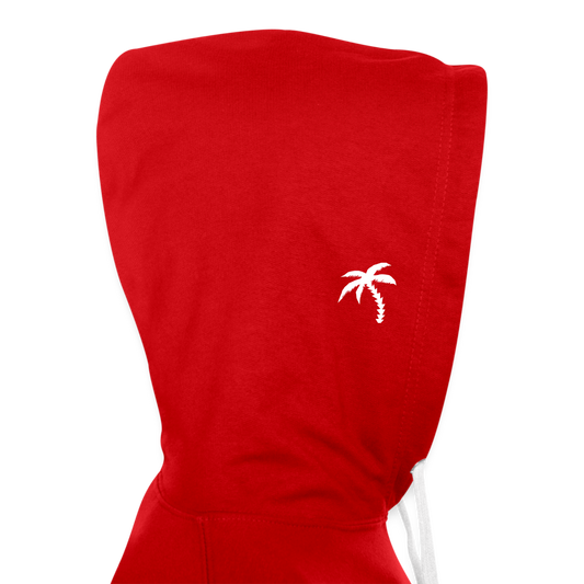 Herren Kapuzenpullover Hoodie - Rot/Weiß