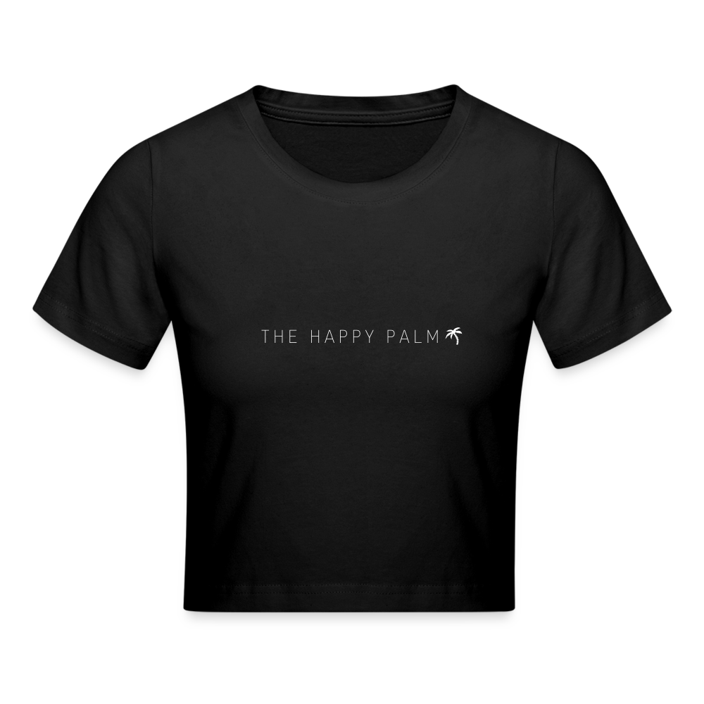 THE HAPPY PALM© Damen CropT-Shirt - Schwarz