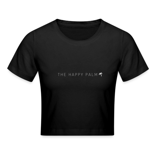 THE HAPPY PALM© Damen CropT-Shirt - Schwarz