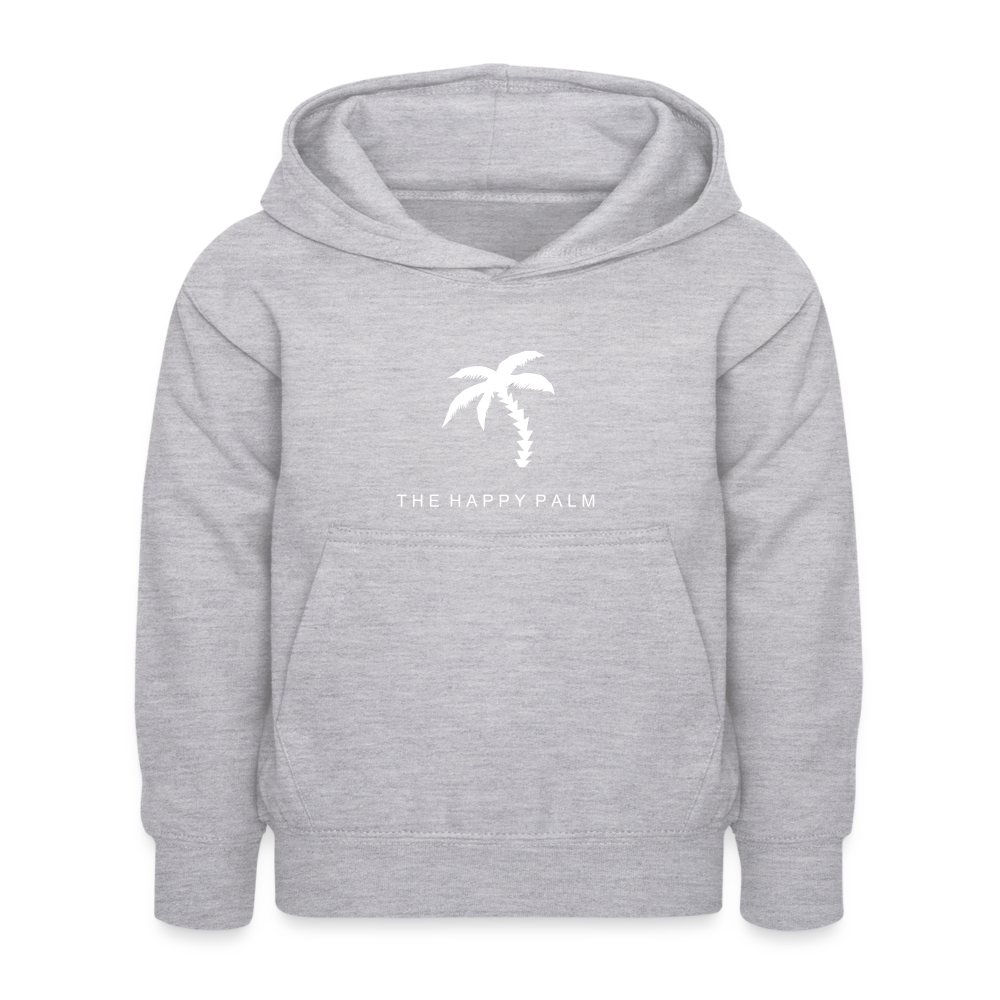 THE HAPPY PALM© Kinder Hoodie Kapuzenpullover - Hellgrau meliert