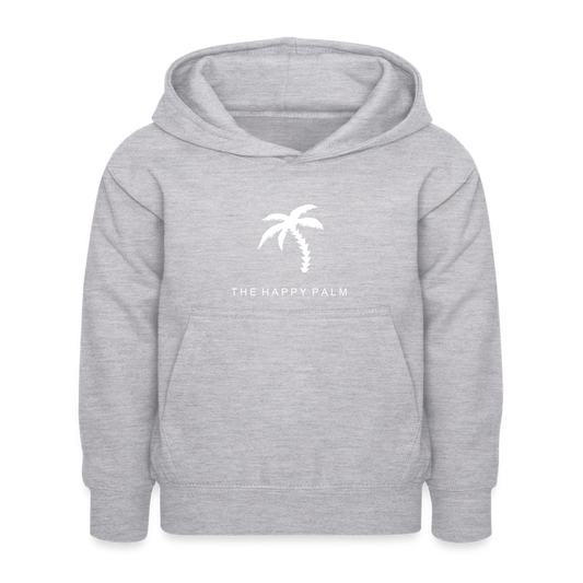 THE HAPPY PALM© Kinder Hoodie Kapuzenpullover - Hellgrau meliert