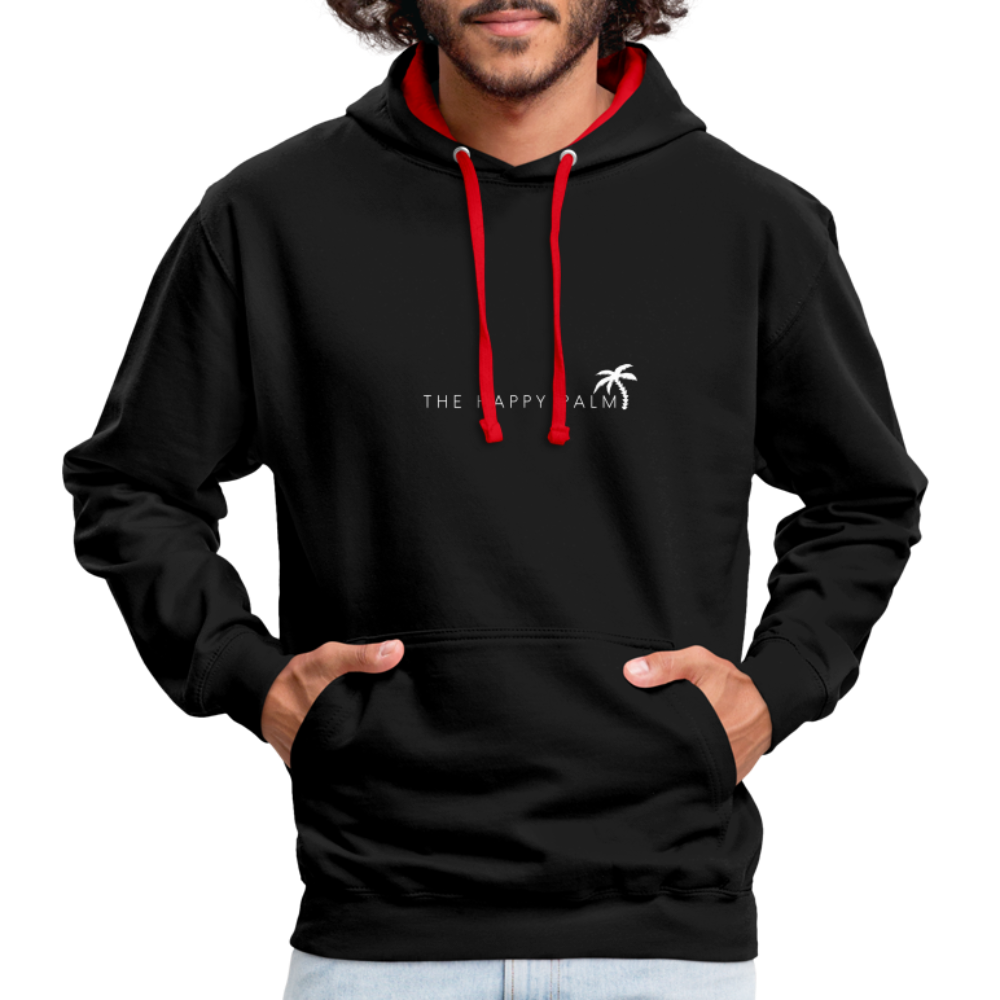 Herren Kapuzenpullover Hoodie - Schwarz/Rot