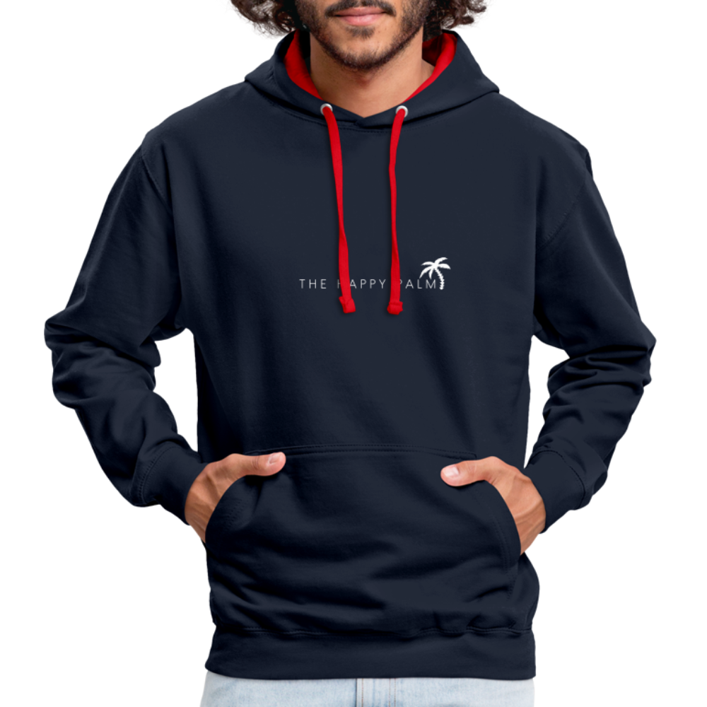 Herren Kapuzenpullover Hoodie - Navy/Rot