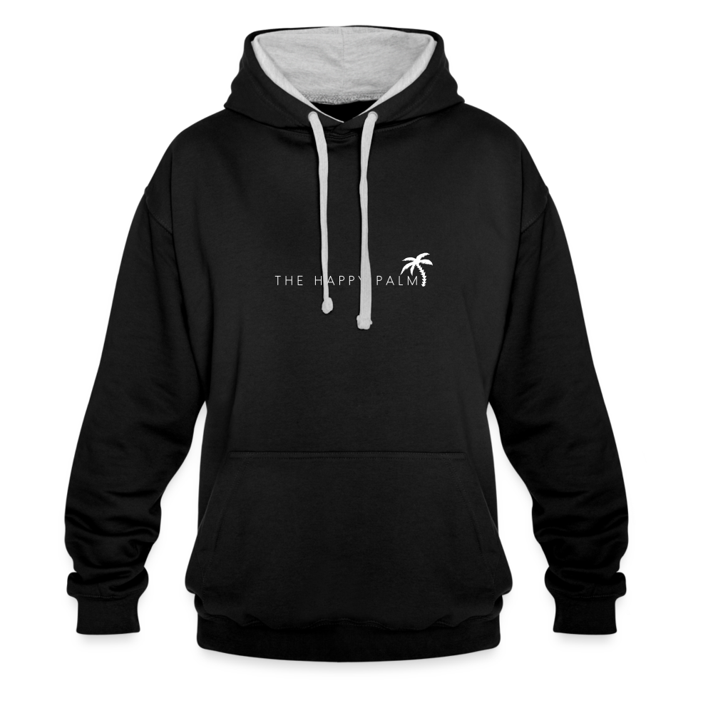 Herren Kapuzenpullover Hoodie - Schwarz/Grau meliert