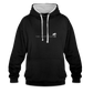 Herren Kapuzenpullover Hoodie - Schwarz/Grau meliert