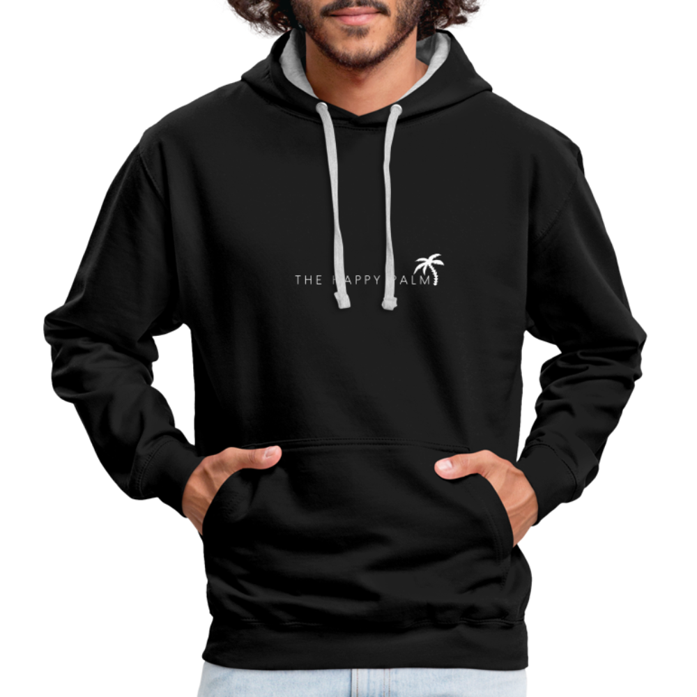 Herren Kapuzenpullover Hoodie - Schwarz/Grau meliert